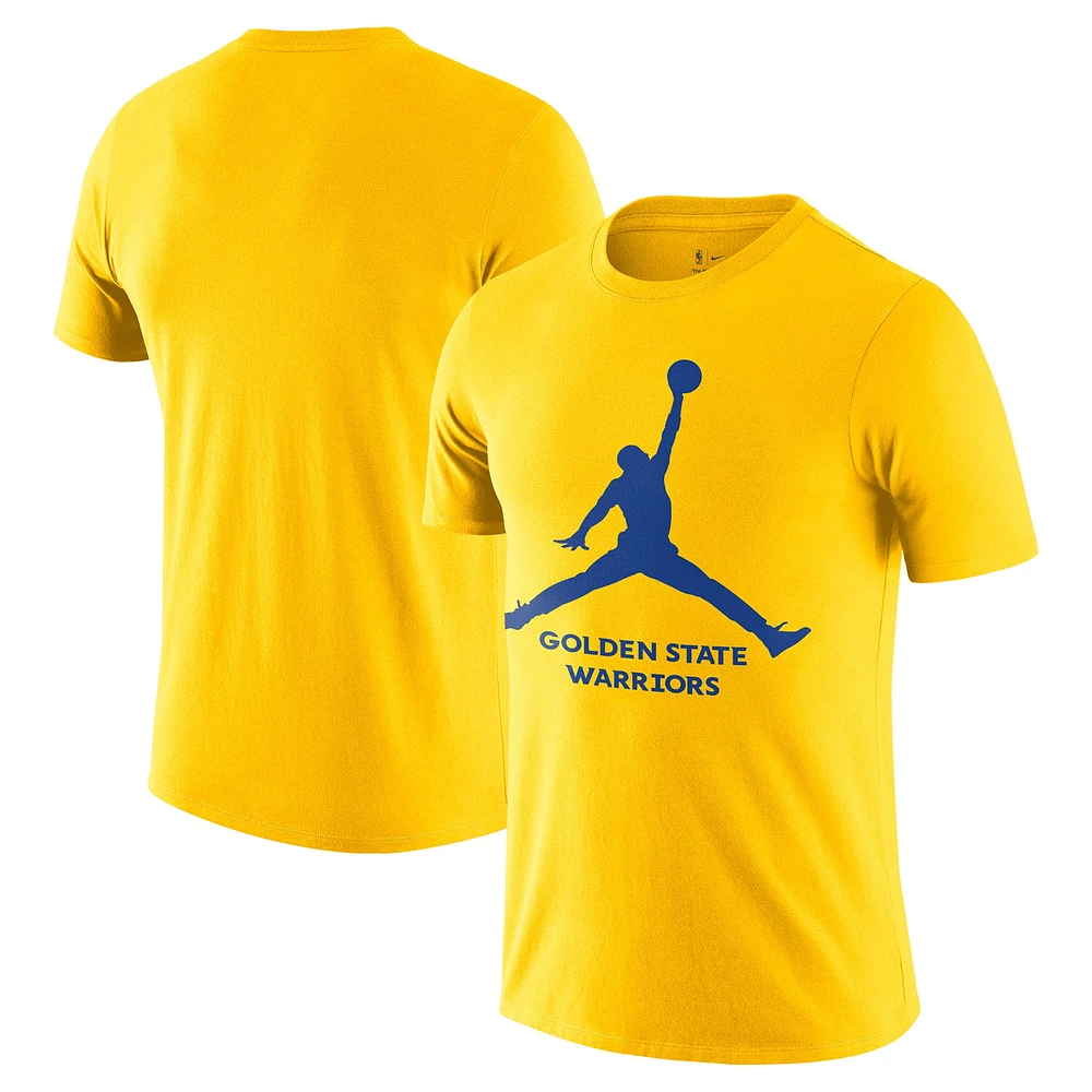 Men's Nike Gold Golden State Warriors Essential Jumpman T-Shirt