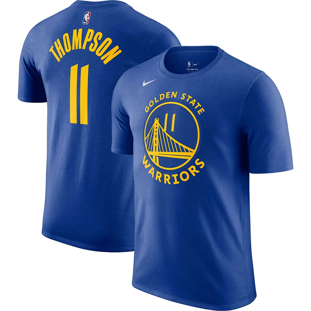 T-shirt avec nom et numéro Nike Klay Thompson Royal Golden State Warriors Icon 2022/23 pour Homme