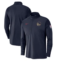 Haut Nike bleu marine Golden State Warriors 2024/25 City Edition Authentic Coaches Performance à demi-zip pour homme