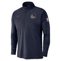 Haut Nike bleu marine Golden State Warriors 2024/25 City Edition Authentic Coaches Performance à demi-zip pour homme