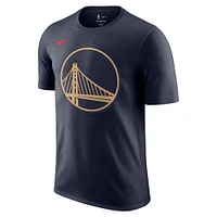 Men's Nike Navy Golden State Warriors 2024/25 City Edition Essential Logo T-Shirt