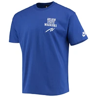 T-shirt Nike Royal Golden State Warriors 2021/22 édition classique Origins Courtside pour homme