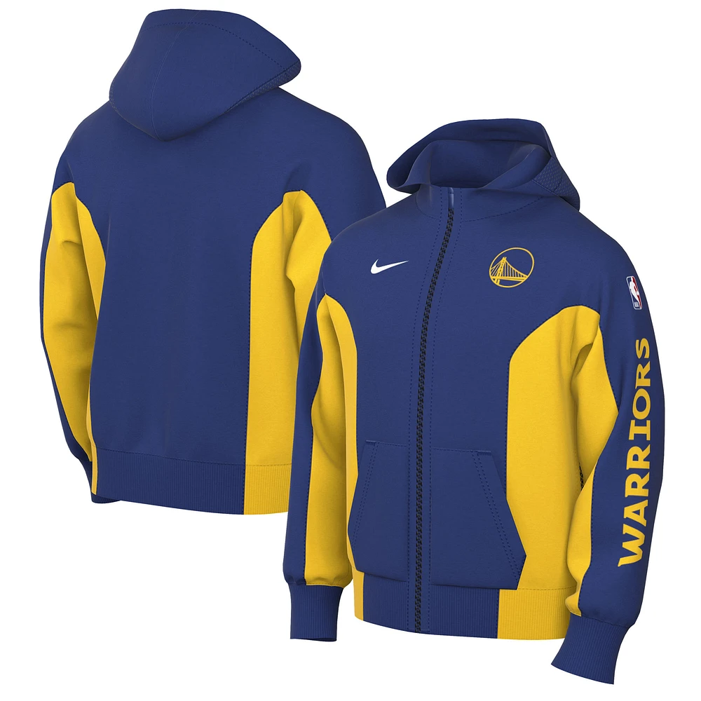 Men's Nike Royal Golden State Warriors 2023/24 Authentic Showtime Full-Zip Hoodie