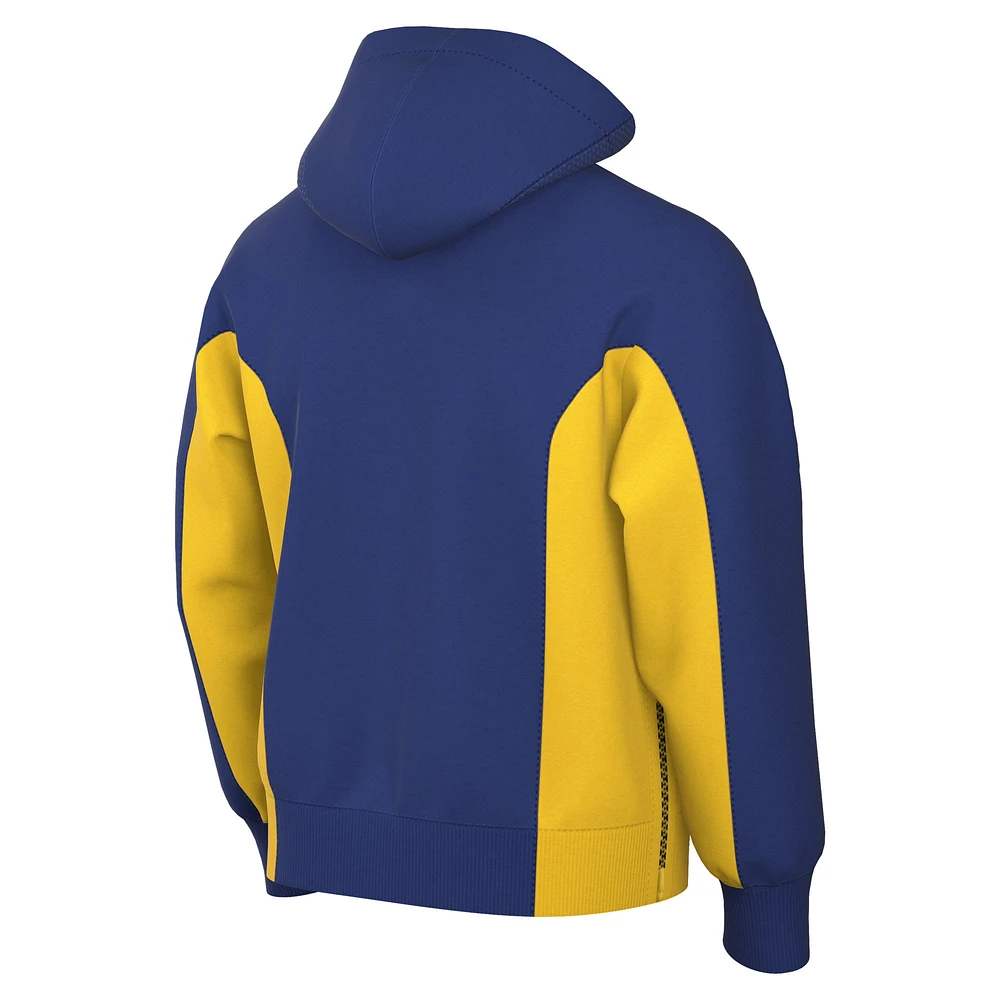 Men's Nike Royal Golden State Warriors 2023/24 Authentic Showtime Full-Zip Hoodie