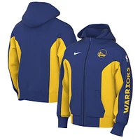 Sweat à capuche entièrement zippé Nike Royal Golden State Warriors 2023/24 Authentic Showtime pour homme