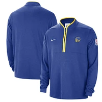 Veste à demi-zip Nike Royal Golden State Warriors Authentic Performance pour homme