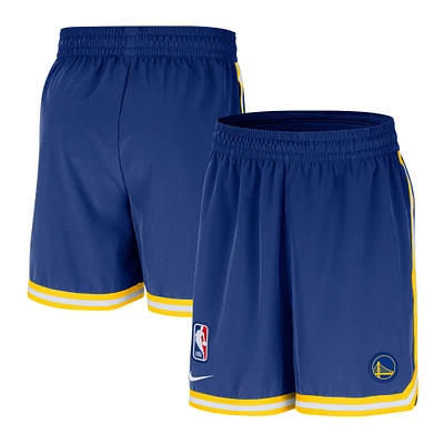 Short tissé de performance pré-match Nike Royal Golden State Warriors pour homme