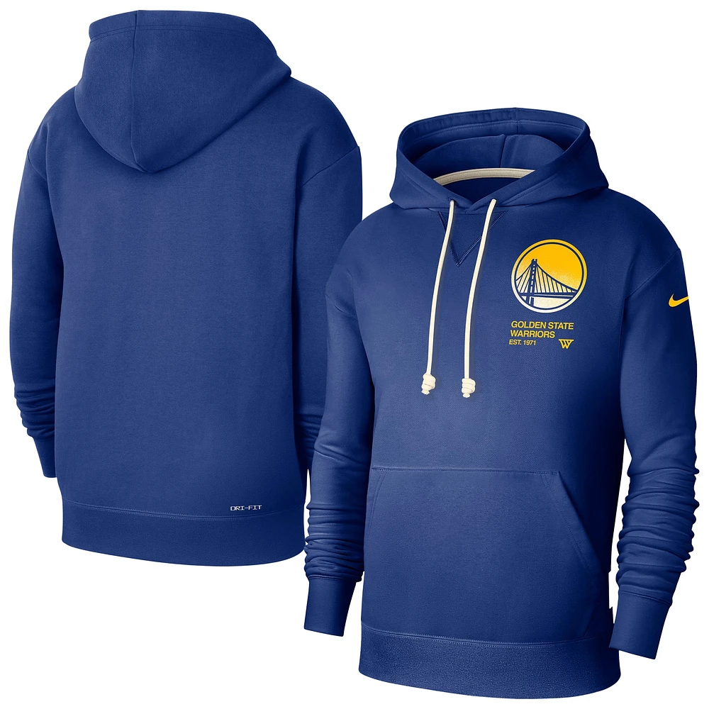 Sweat à capuche Nike Royal Golden State Warriors Courtside Standard Issue Performance pour homme