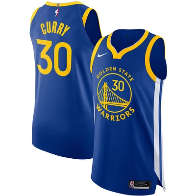 Maillot authentique Nike Stephen Curry Royal Golden State Warriors pour homme - Édition Icon