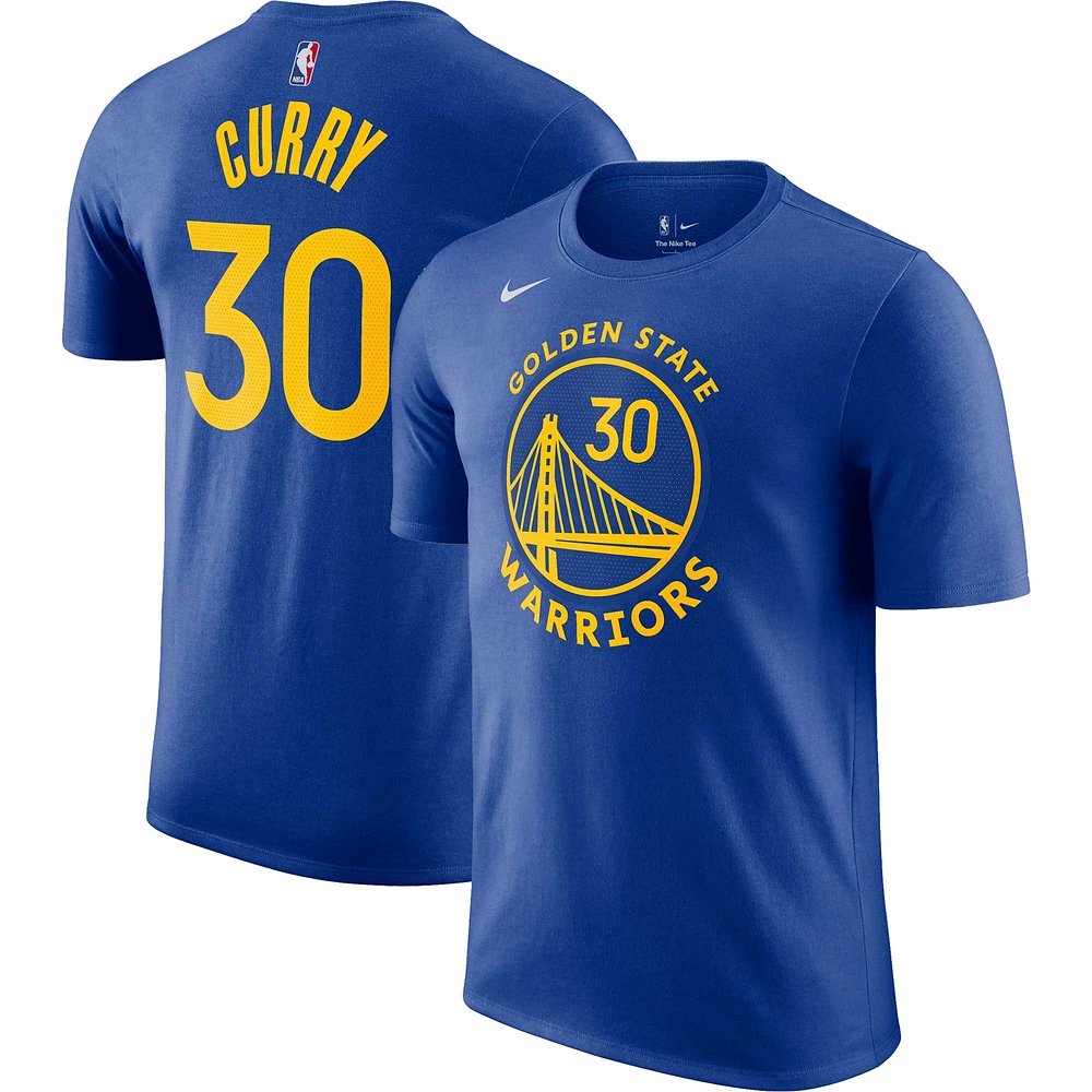 T-shirt avec nom et numéro Nike Stephen Curry Royal Golden State Warriors Icon 2022/23 pour Homme