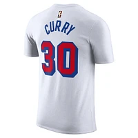 Men's Nike Stephen Curry White Golden State Warriors Classic Edition Name & Number T-Shirt