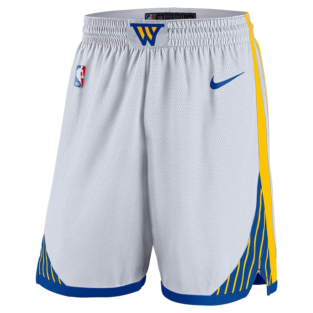 Men's Nike White Golden State Warriors 2024/25 Association Edition Swingman Shorts