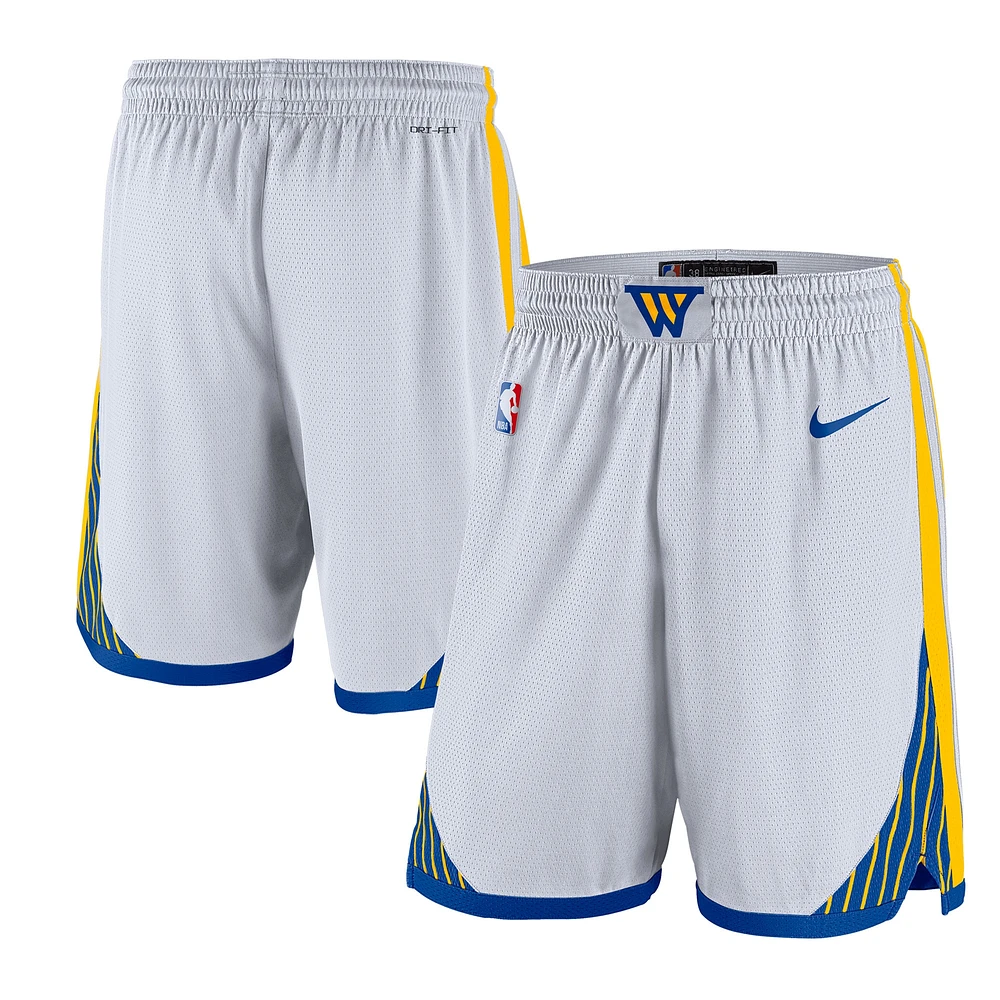 Men's Nike White Golden State Warriors 2024/25 Association Edition Swingman Shorts