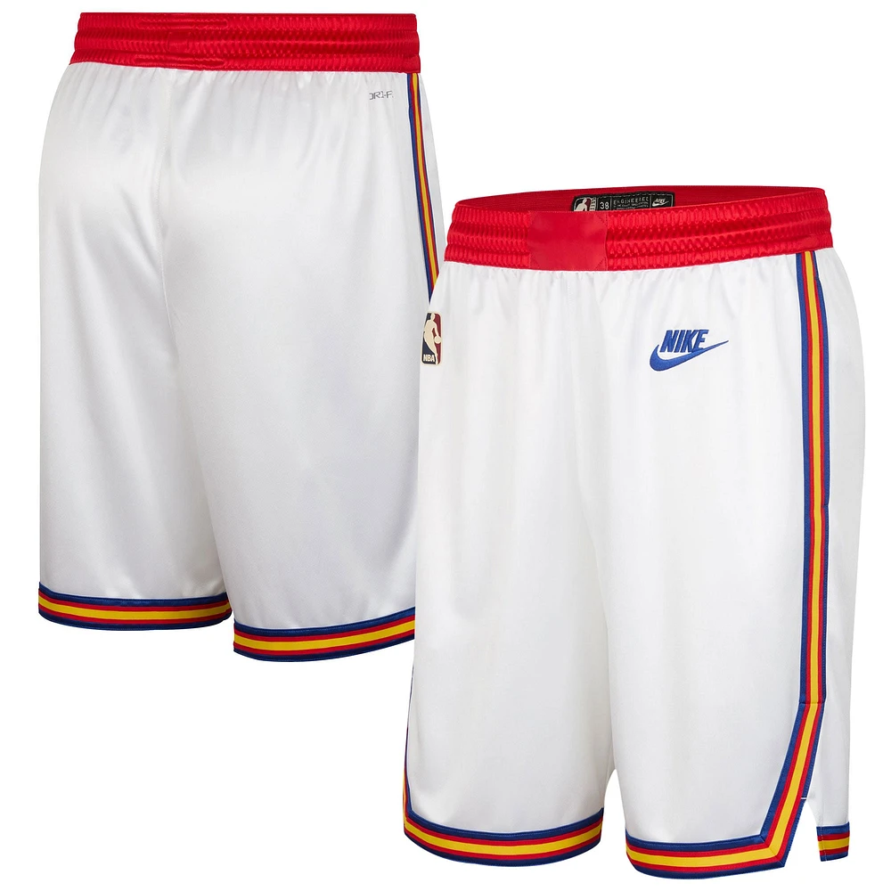 Men's Nike  White Golden State Warriors 2024/25 Classic Edition Swingman Shorts