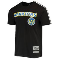 Men's Pro Standard Black/White Golden State Warriors Mesh Capsule Taping T-Shirt