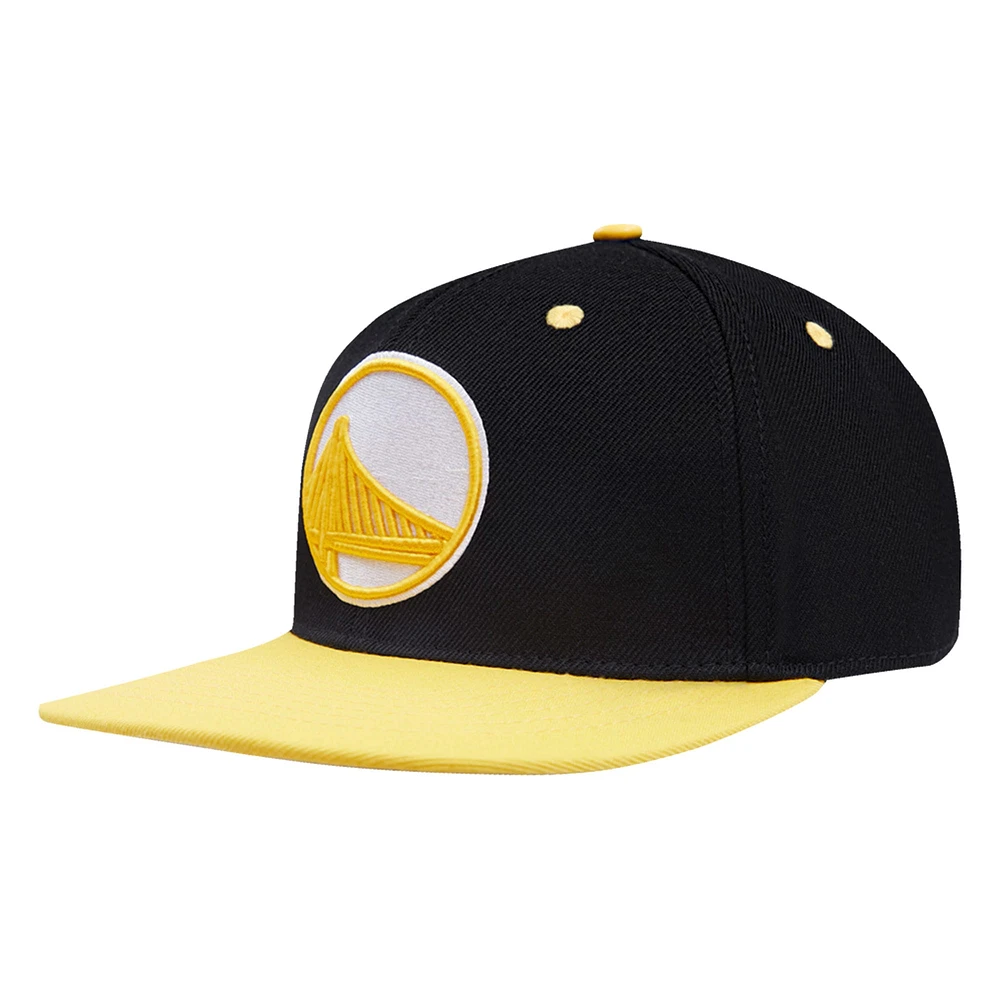 Men's Pro Standard  Black/Yellow Golden State Warriors Sneaker Hook Snapback Hat