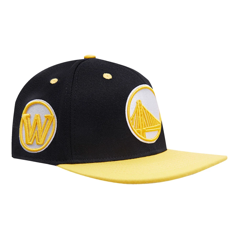 Men's Pro Standard  Black/Yellow Golden State Warriors Sneaker Hook Snapback Hat