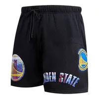 Men's Pro Standard Black Golden State Warriors City Scape Mesh Shorts