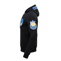 Men's Pro Standard Black Golden State Warriors Classic Chenille - Pullover Hoodie