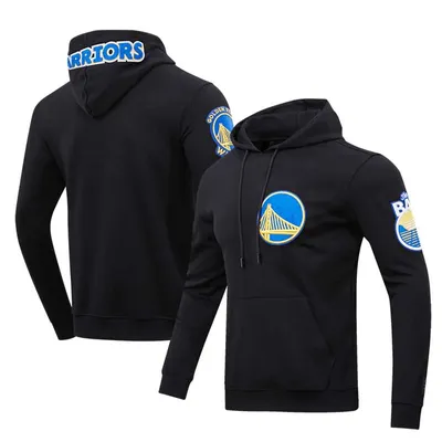 Chandail à capuchon en chenille classique Golden State Warriors Pro Standard noir pour homme