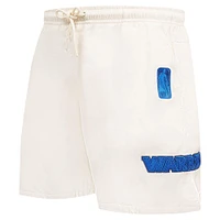 Short tissé triple ton sur Pro Standard crème Golden State Warriors pour hommes