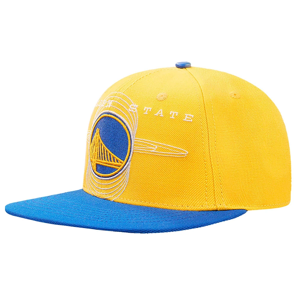 Casquette Snapback Pro Standard Or/Royal Golden State Warriors Logo Morph pour hommes