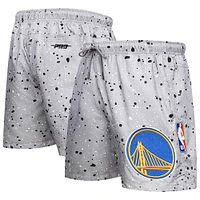 Short tissé à éclaboussures Golden State Warriors Pro Standard pour homme gris