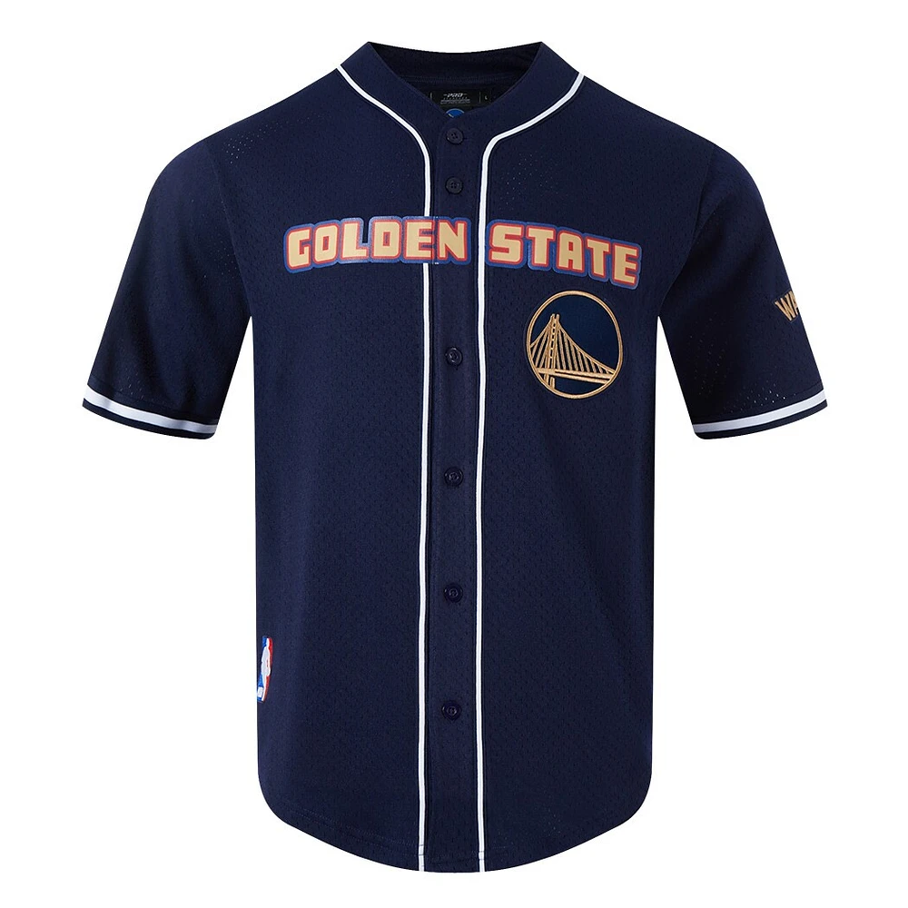 Men's Pro Standard Navy Golden State Warriors 2024/25 City Edition Mesh Baseball Jersey