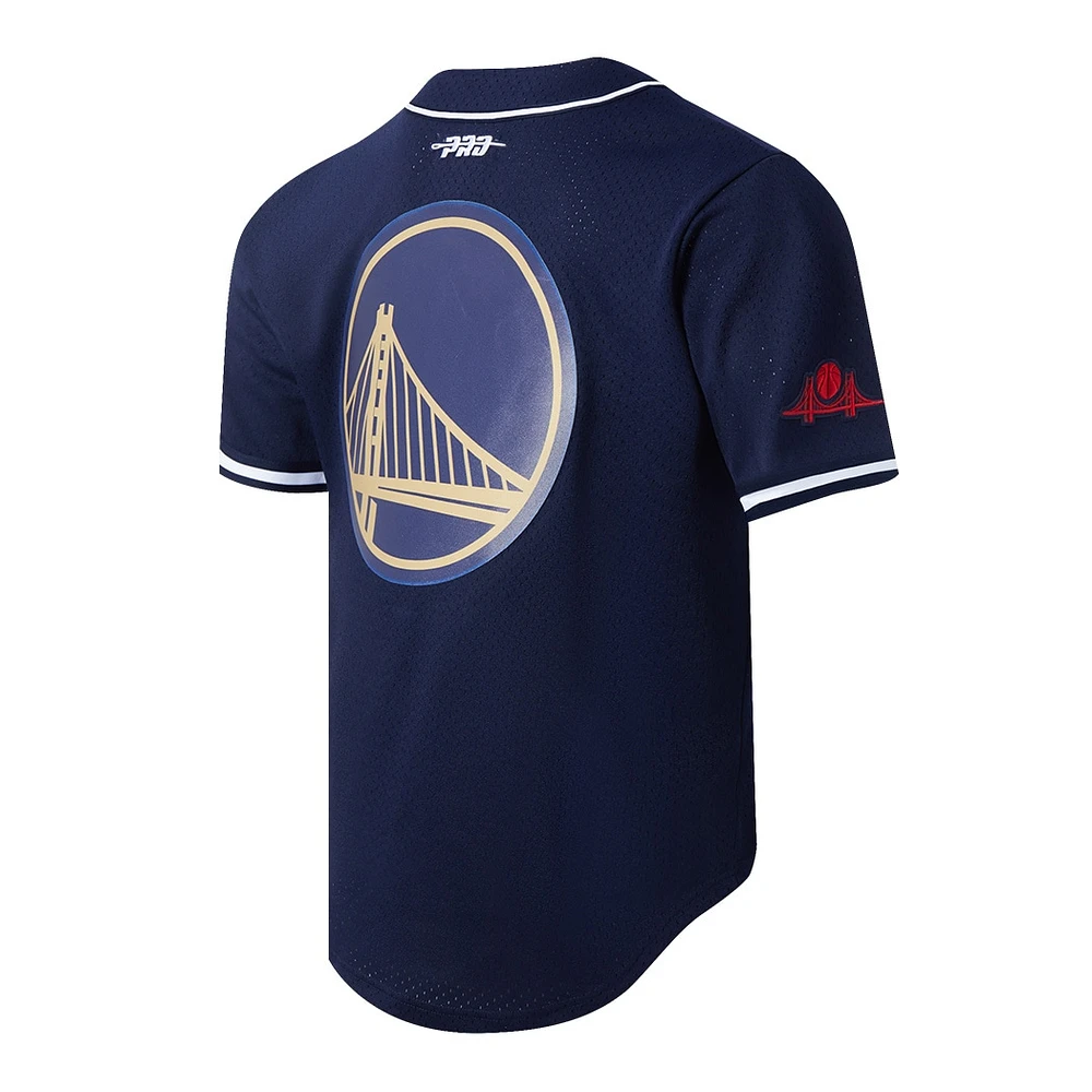 Men's Pro Standard Navy Golden State Warriors 2024/25 City Edition Mesh Baseball Jersey