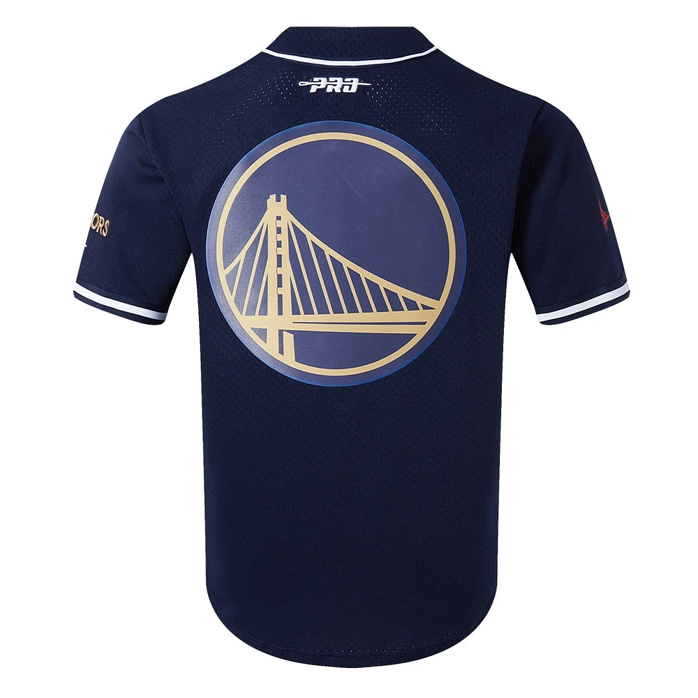 Men's Pro Standard Navy Golden State Warriors 2024/25 City Edition Mesh Baseball Jersey