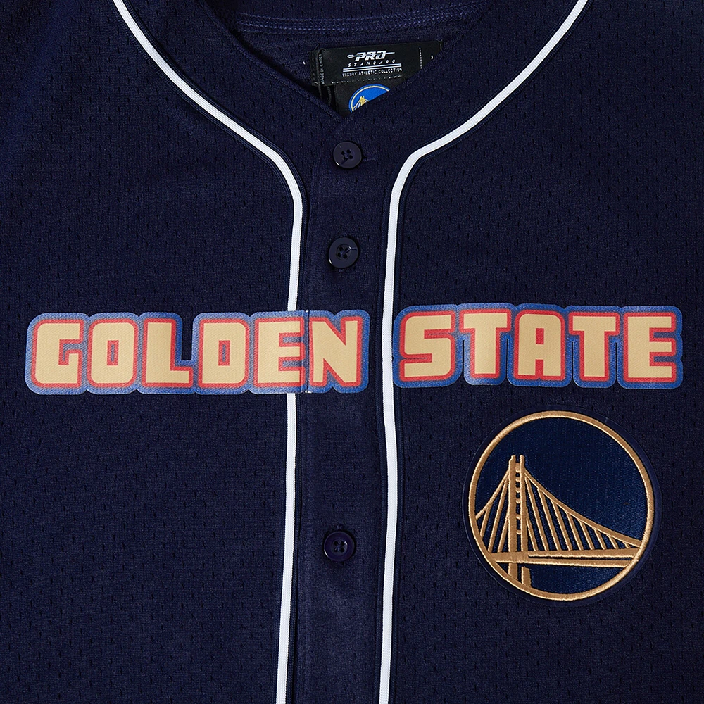 Men's Pro Standard Navy Golden State Warriors 2024/25 City Edition Mesh Baseball Jersey