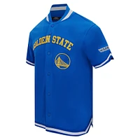 Veste d'échauffement classique à bouton-pression Pro Standard Royal Golden State Warriors pour hommes