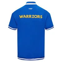 Veste d'échauffement classique à bouton-pression Pro Standard Royal Golden State Warriors pour hommes