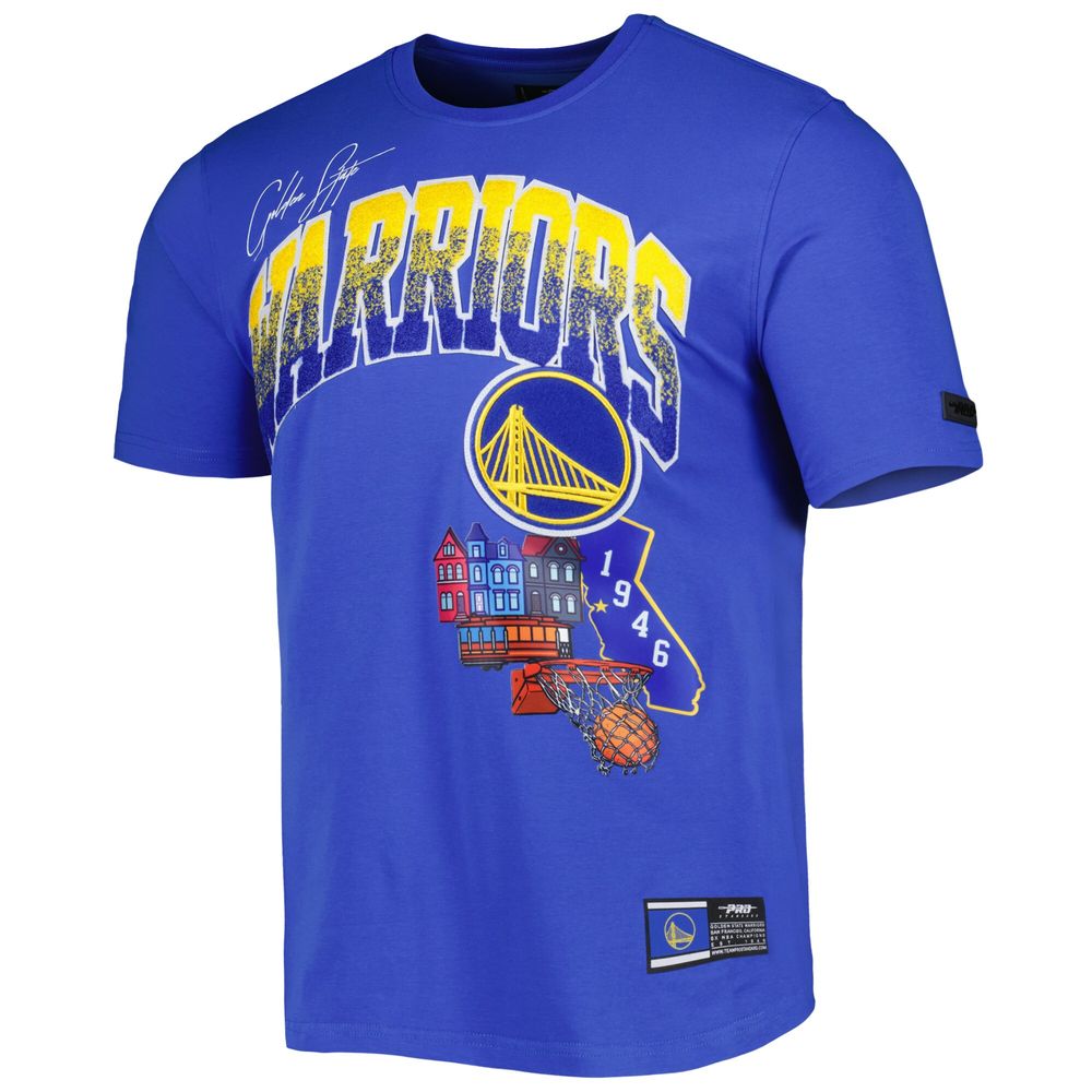 Men's Pro Standard Royal Golden State Warriors Hometown Chenille T-Shirt