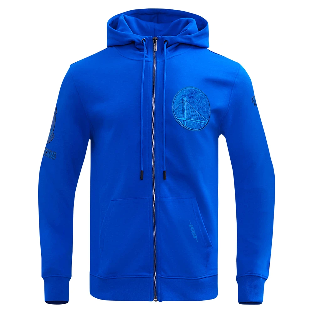 Men's Pro Standard Royal Golden State Warriors Triple Tonal DK Full-Zip Hoodie Jacket