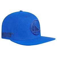 Casquette Snapback triple ton sur ton Pro Standard Royal Golden State Warriors pour hommes