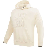 Men's Pro Standard Stephen Curry Cream Golden State Warriors Name & Number Pullover Hoodie
