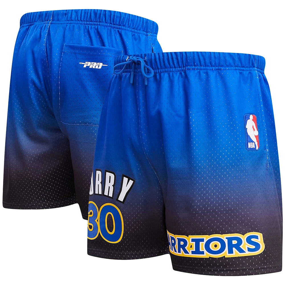 Men's Pro Standard Stephen Curry Royal/Black Golden State Warriors Ombre Name & Number Shorts