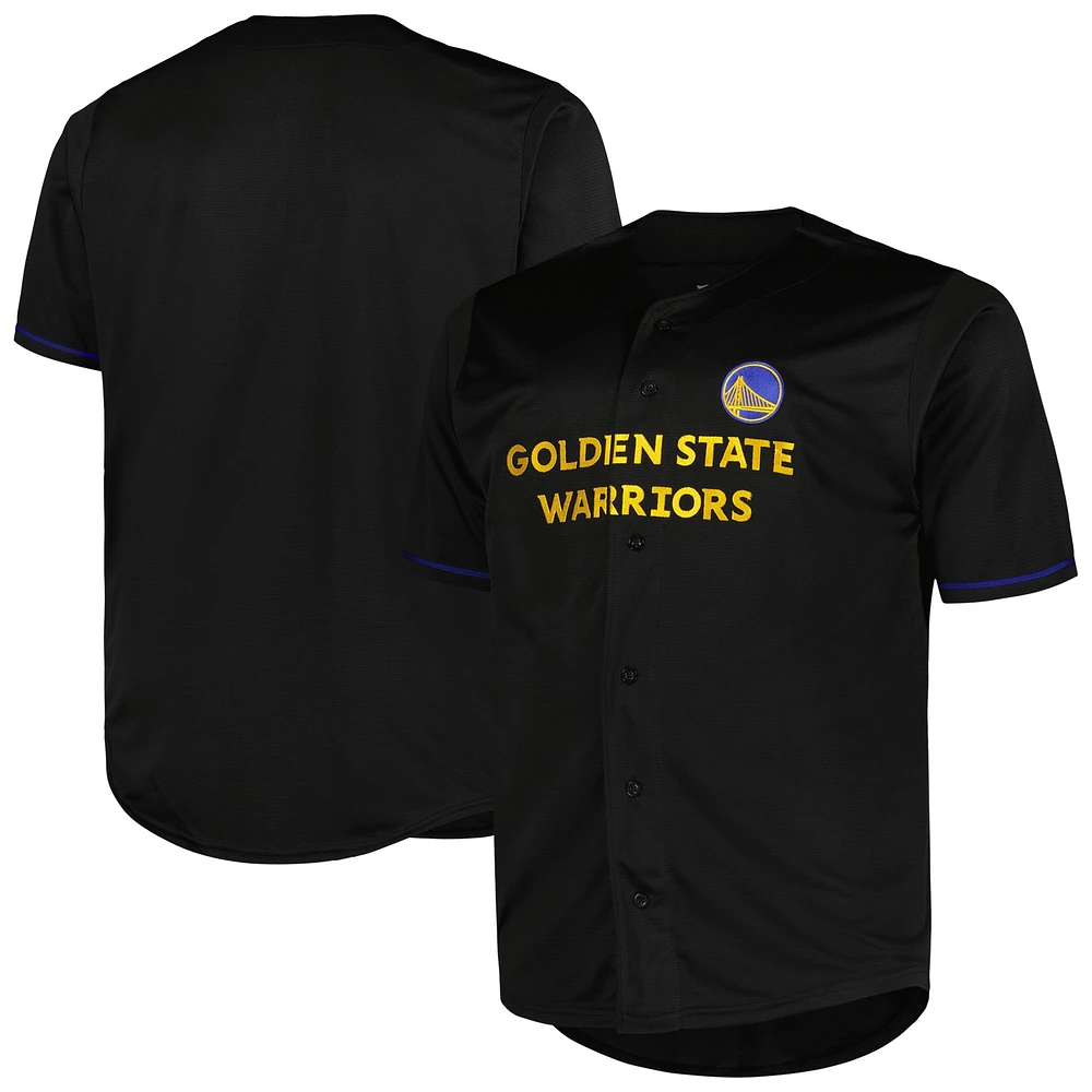 Maillot profil noir Golden State Warriors Big & Tall Pop pour homme