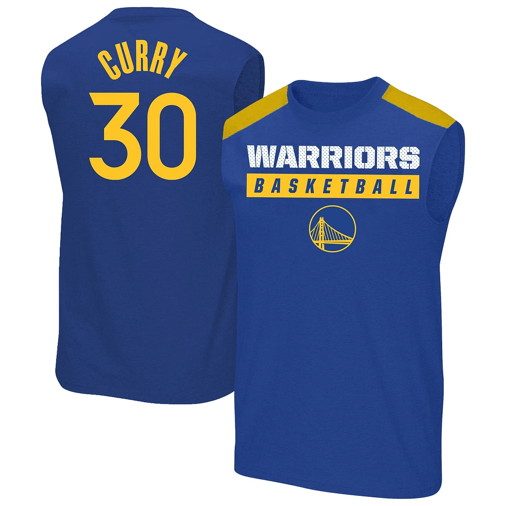 Profil masculin Stephen Curry Royal Golden State Warriors grand et joueur Muscle Tank