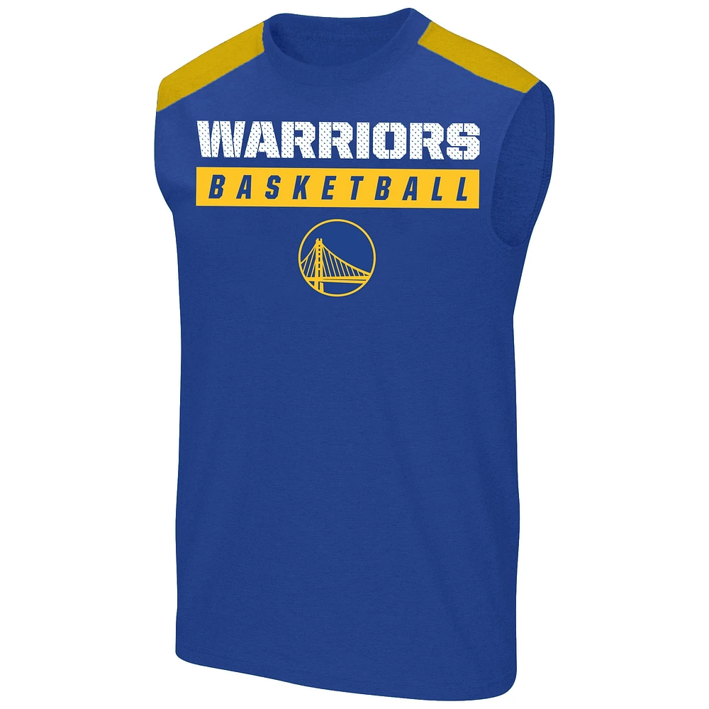 Profil masculin Stephen Curry Royal Golden State Warriors grand et joueur Muscle Tank