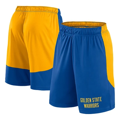 Lancement du short de performance pour homme Golden State Warriors Royal/Gold