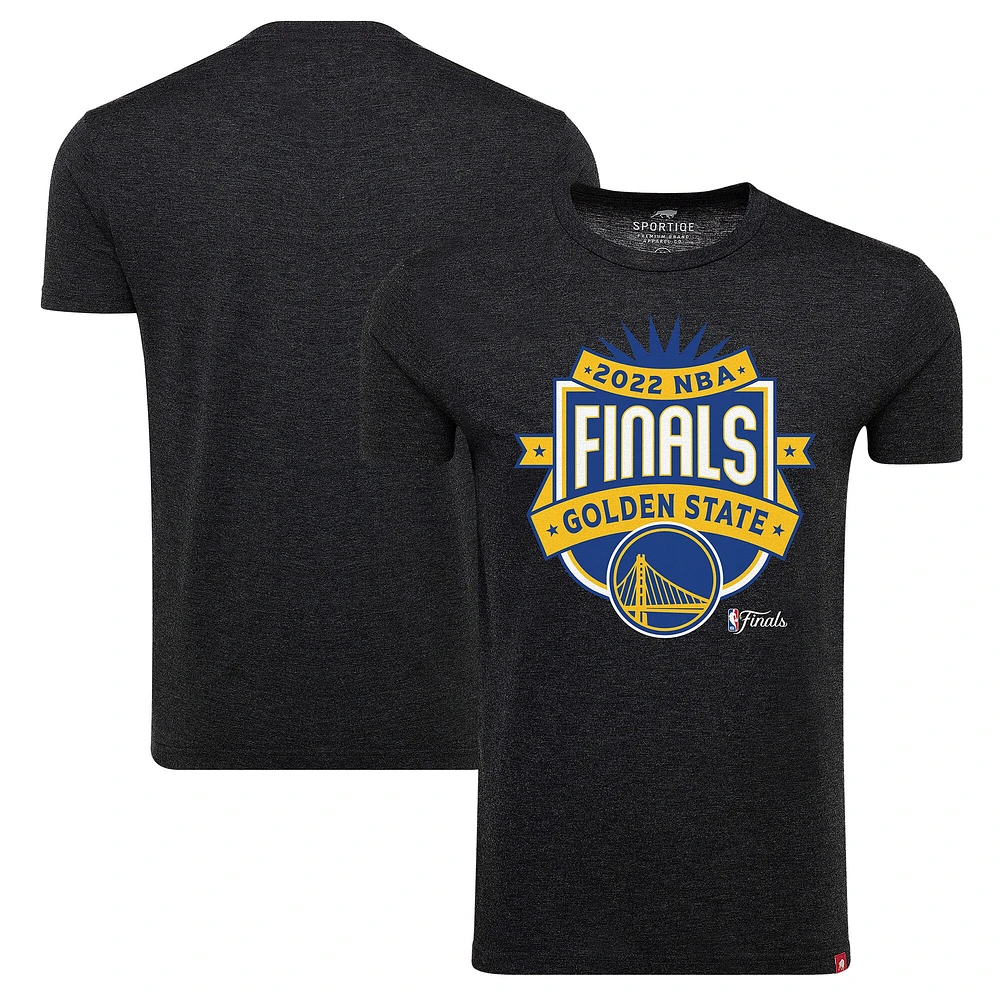 Sportiqe T-shirt noir pour homme Golden State Warriors 2022 NBA Finals Crest Comfy