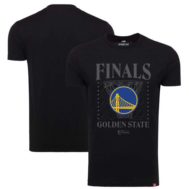 T-shirt Sportiqe Golden State Warriors 2022 NBA Finals Stacked Hoop pour homme Noir