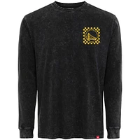 Men's Sportiqe Black Golden State Warriors Bono Long Sleeve T-Shirt