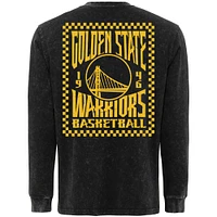 Men's Sportiqe Black Golden State Warriors Bono Long Sleeve T-Shirt