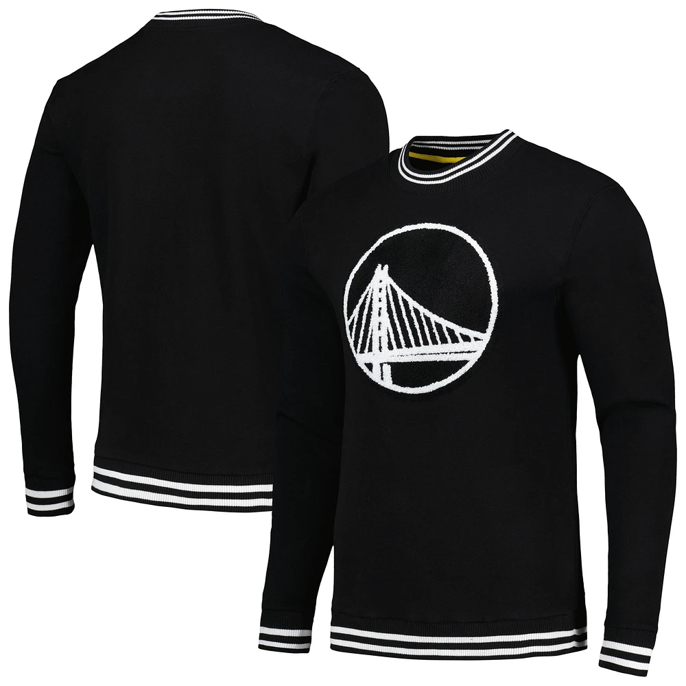 Men's Stadium Essentials Black Golden State Warriors Club Level Pullover Sweatshirt