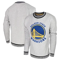 Men's Stadium Essentials Heather Gray Golden State Warriors Club Level Pullover Sweatshirt