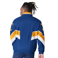 Men's Starter Royal Golden State Warriors Captain Oxford Full-Zip Jacket