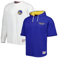 Tommy Jeans pour homme Royal/White Golden State Warriors Matthew 2 en 1 T-shirt et sweat à capuche Combo Set